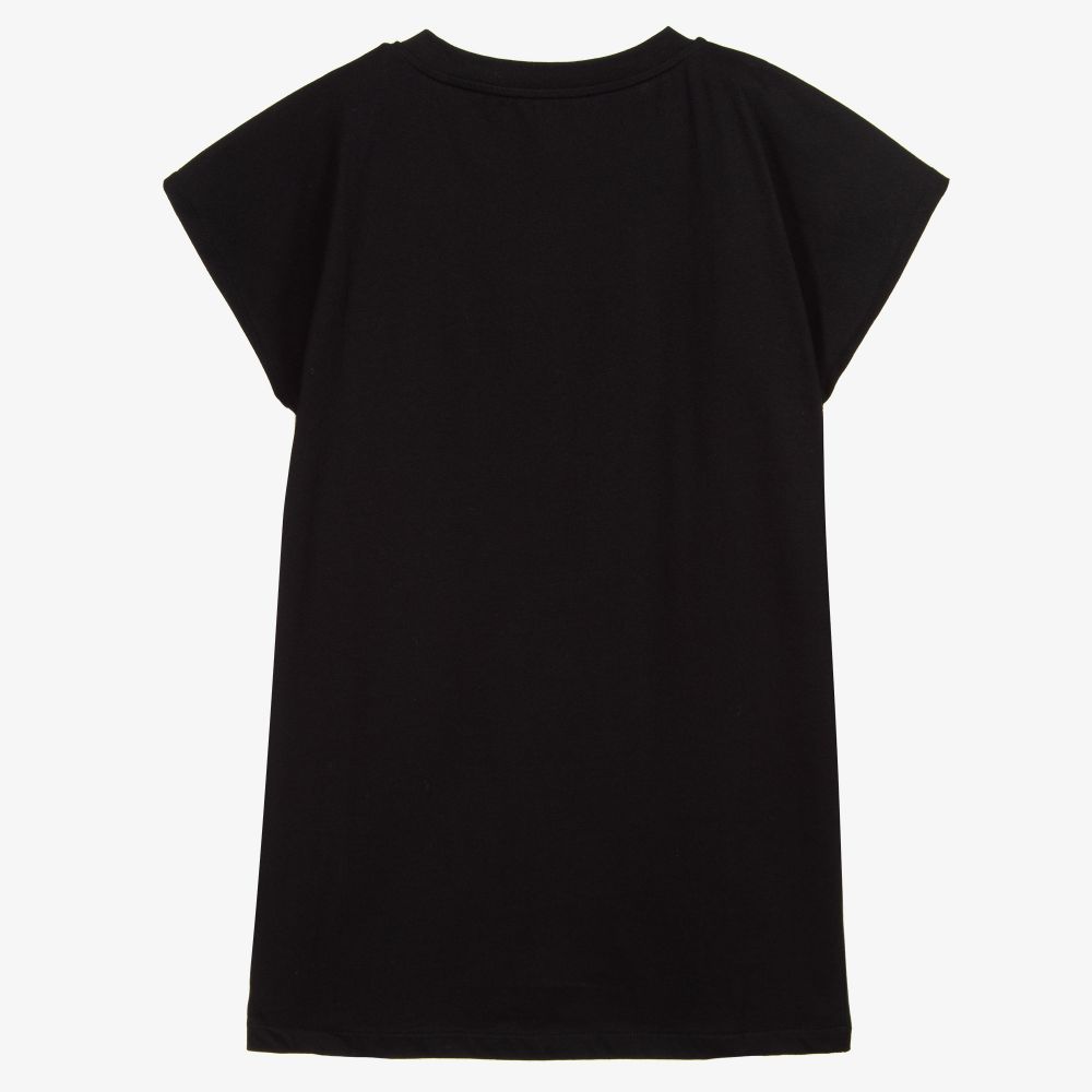 Balmain Teen Girls Black T Shirt Dress