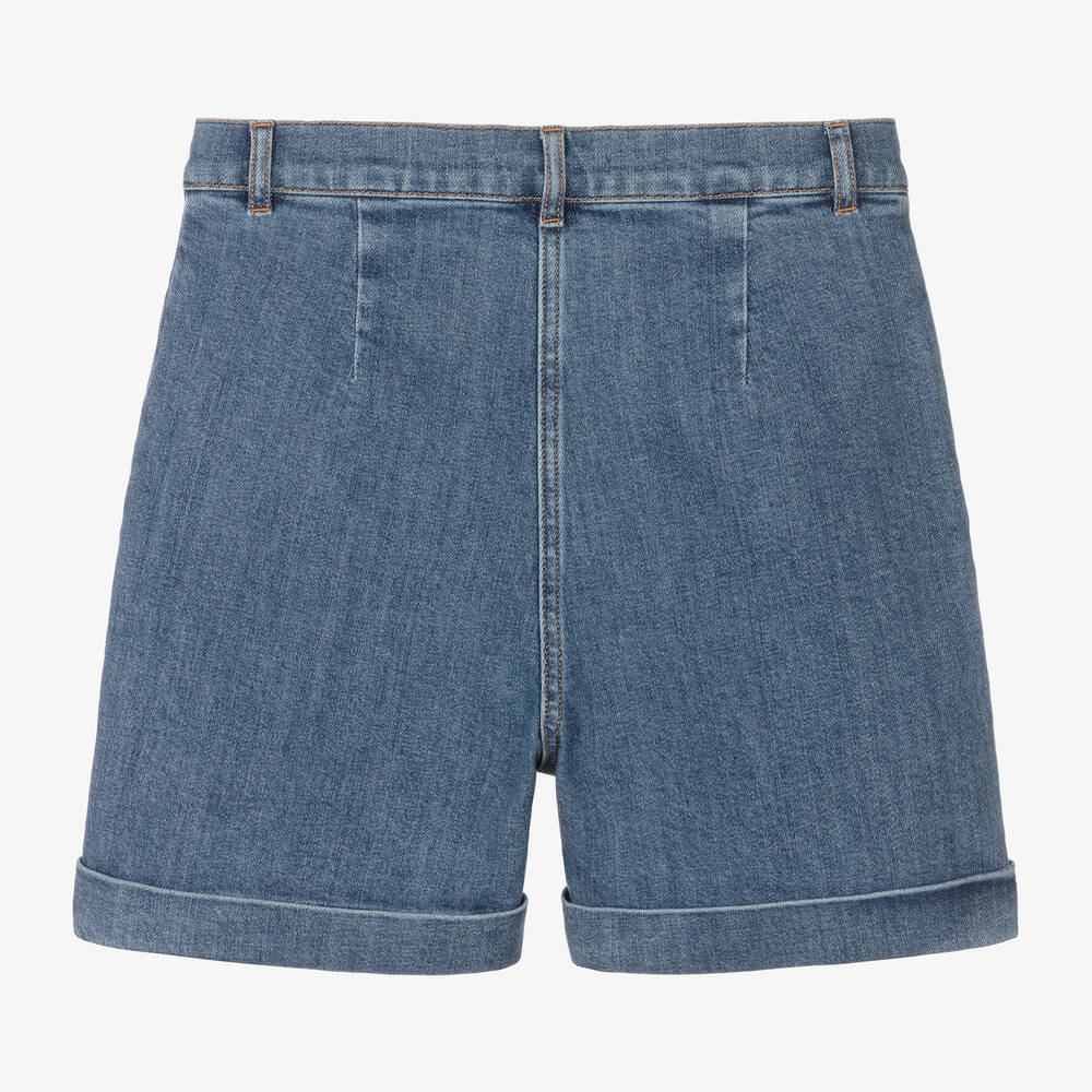 Balmain-Teen Girls Blue Denim Skirt | Childrensalon Outlet