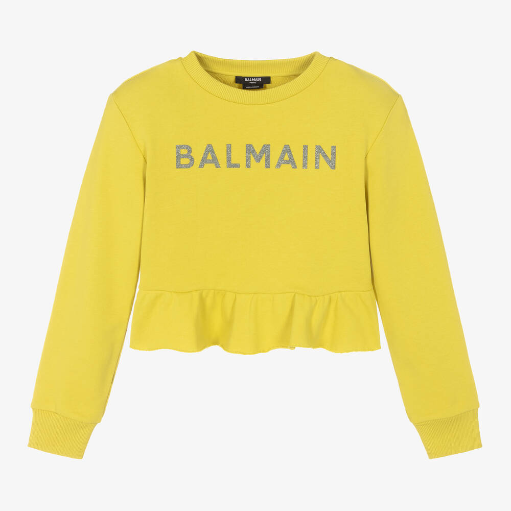 Balmain - Teen Girls Lime Green Sweatshirt | Childrensalon