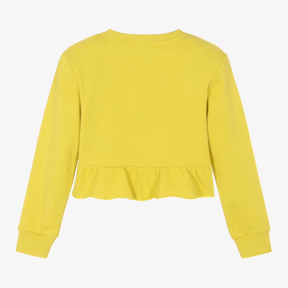 Balmain-Teen Girls Lime Green Sweatshirt | Childrensalon Outlet