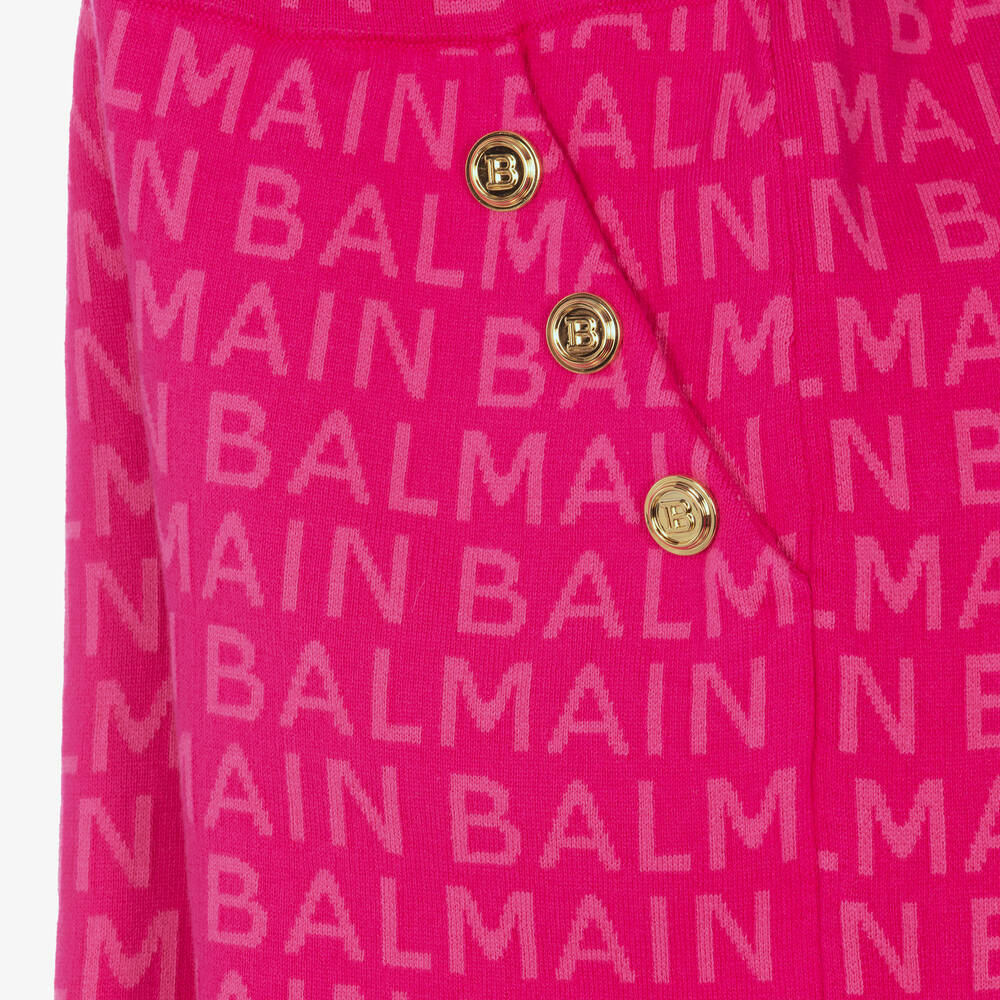 Balmain-Teen Girls Pink Knitted Shorts | Childrensalon Outlet