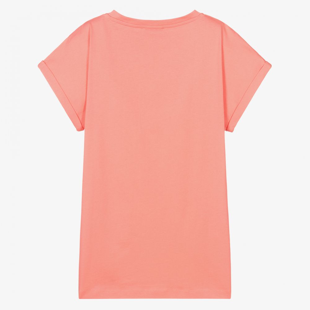 Balmain-Teen Girls Pink Logo T-Shirt | Childrensalon Outlet