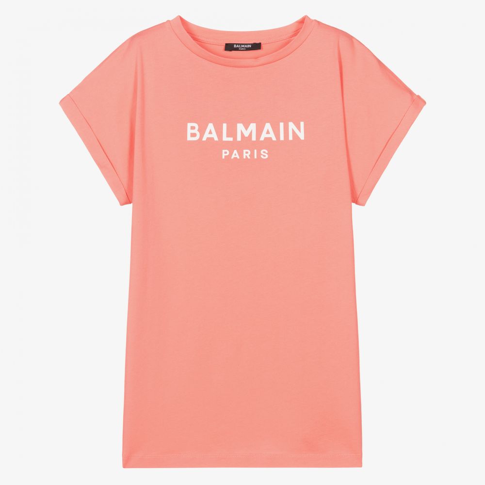 Balmain - Розовая футболка для подростков | Childrensalon