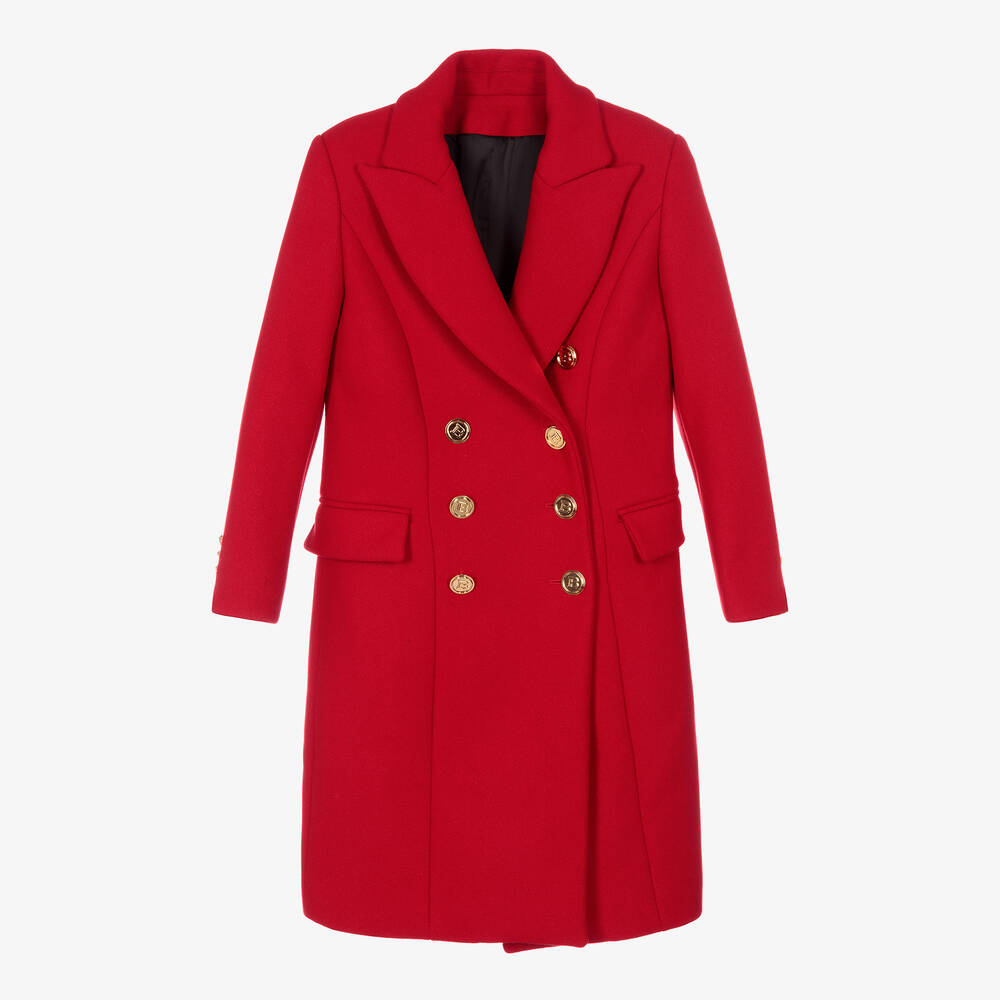 Balmain long coat top