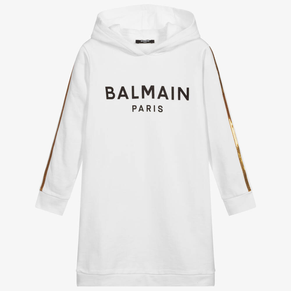 Balmain paris white hoodie online