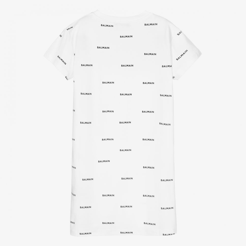 بالمان -فستان تينز بناتي قطن جيرسي لون أبيض | Childrensalon Outlet