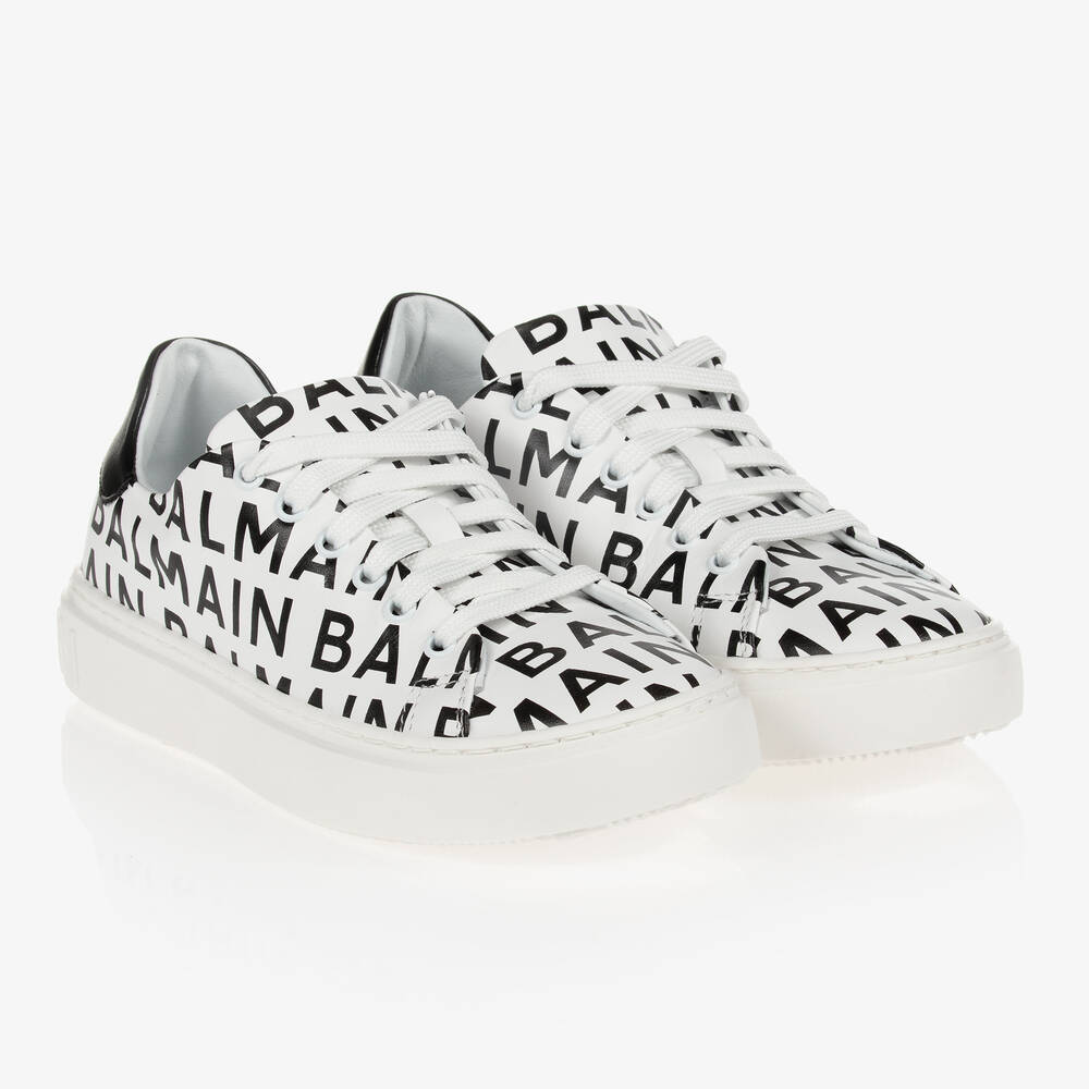 Balmain - Белые кроссовки для девочек-подростков | Childrensalon