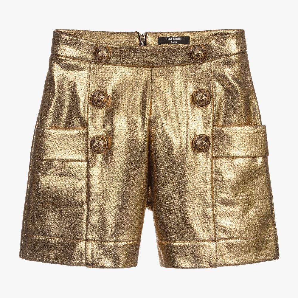 Metallic gold shorts hotsell