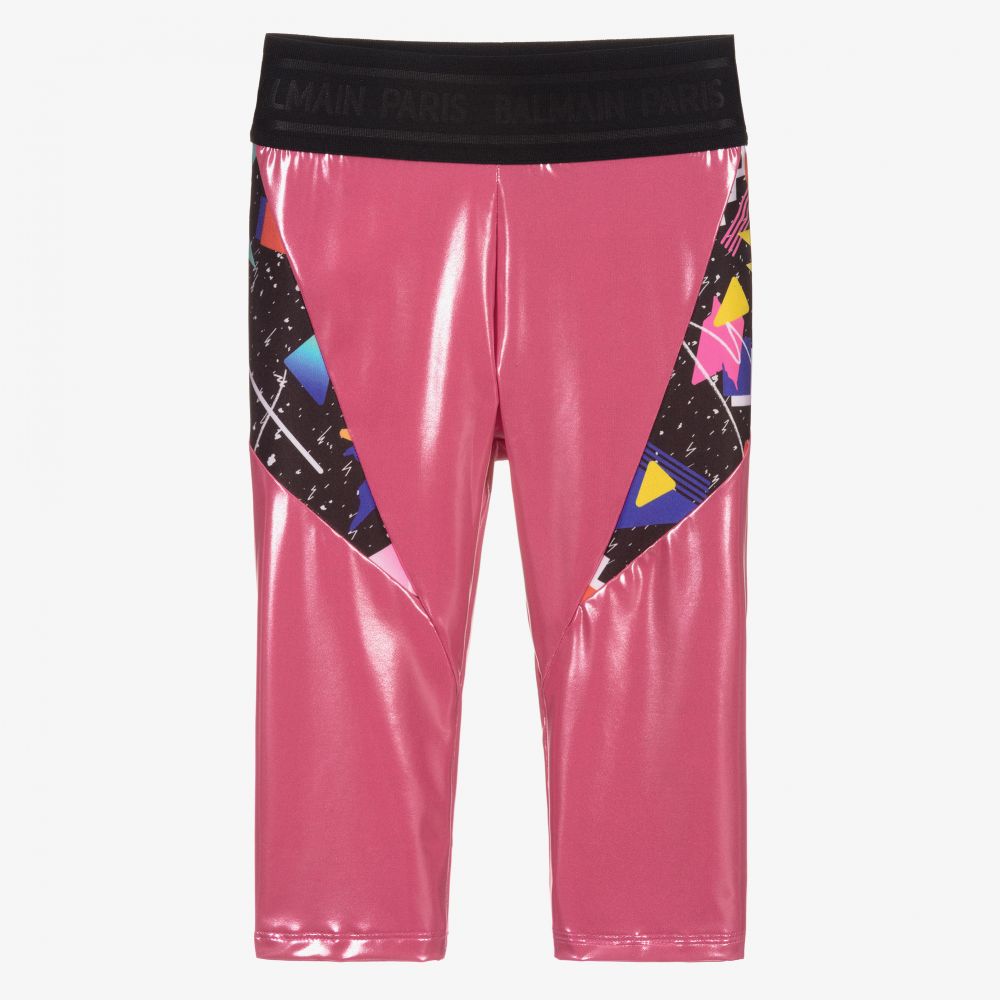 Balmain - Teen Pink Cycling Shorts | Childrensalon