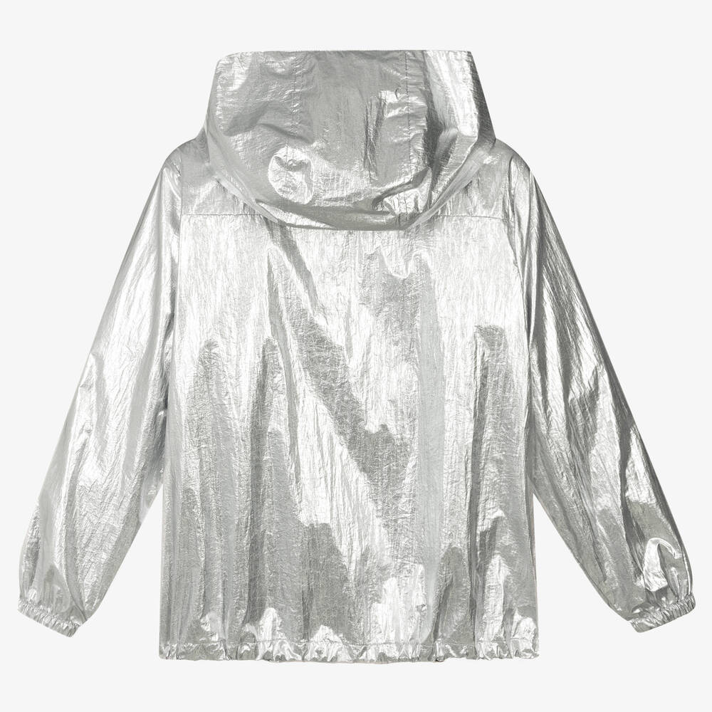 Balmain-Серебристая куртка на молнии для подростков | Childrensalon Outlet