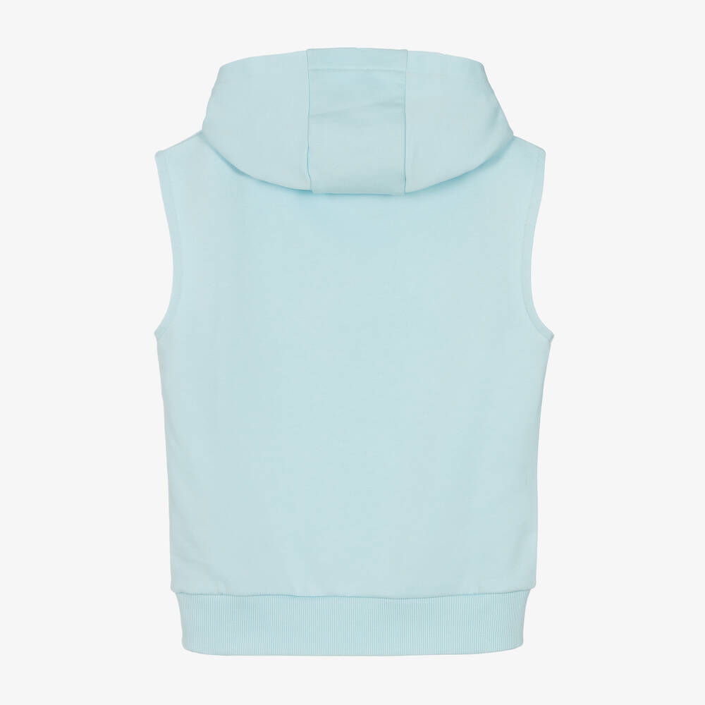 Light blue sleeveless hoodie 2025
