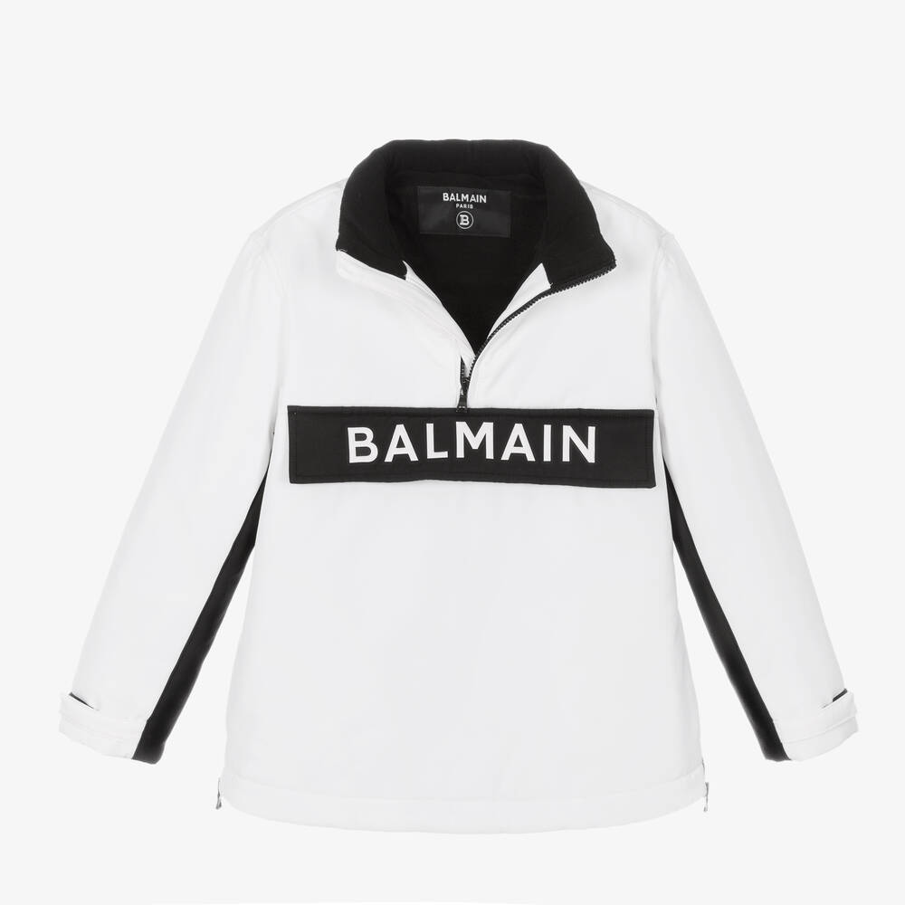 Balmain-Teen White & Black Ski Jacket | Childrensalon Outlet