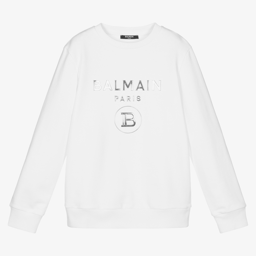 Balmain discount sweatshirt white