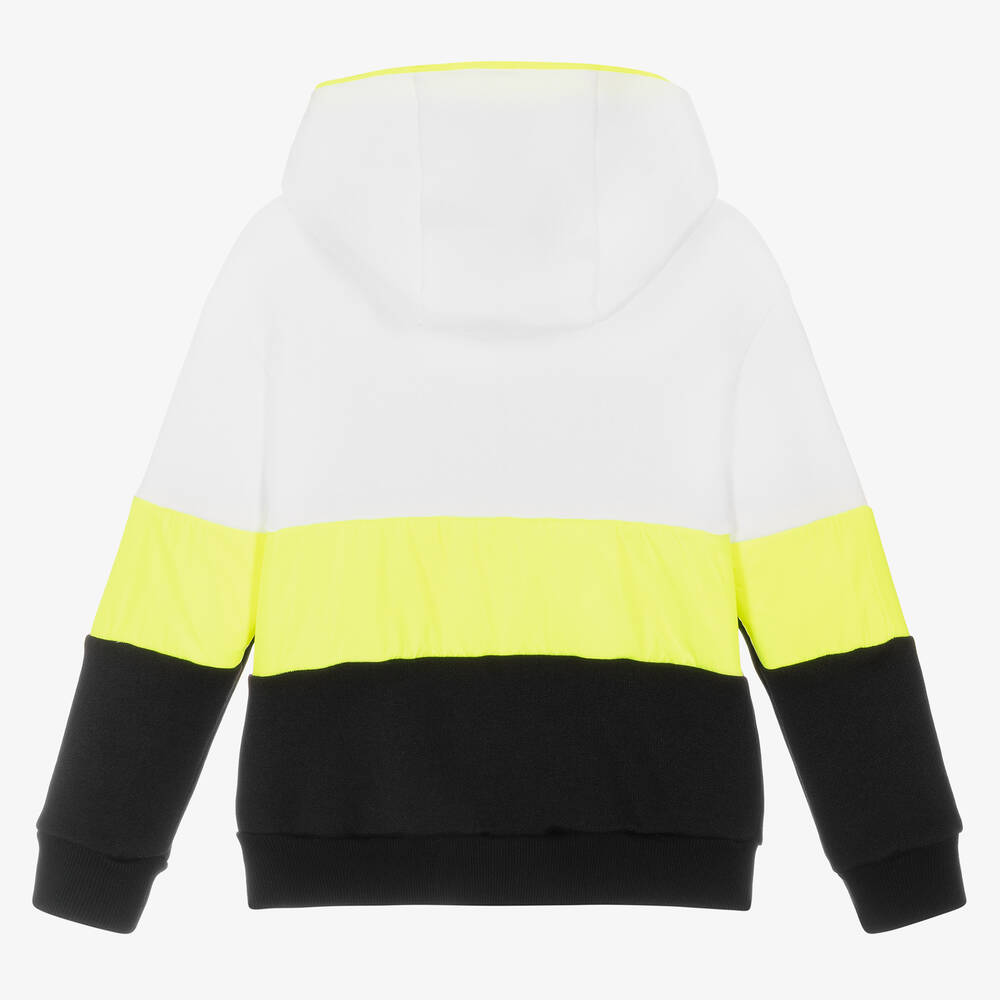 بالمان -توب هودي بسحّاب قطن جيرسي لون أبيض للأولاد | Childrensalon Outlet