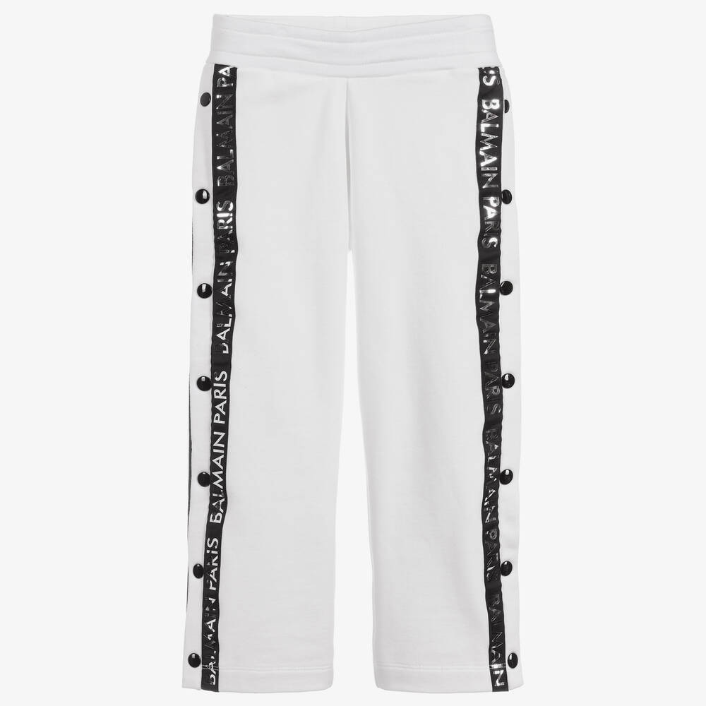 Balmain-جوغرز قطن لون أبيض و أسود | Childrensalon Outlet