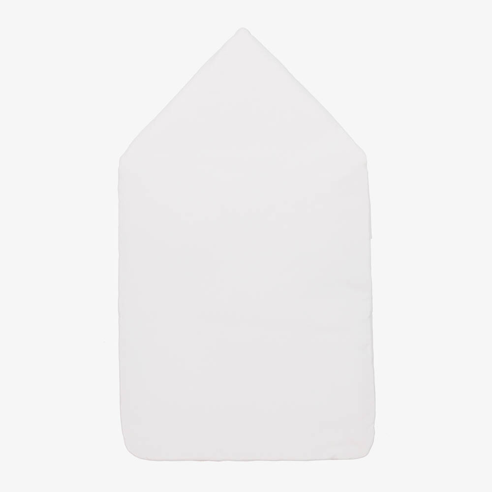 Balmain-White & Gold Cotton Jersey Nest (79cm) | Childrensalon Outlet