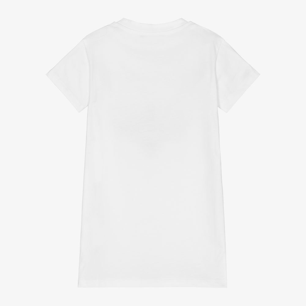 بالمان -فستان تيشيرت قطن لون أبيض | Childrensalon Outlet