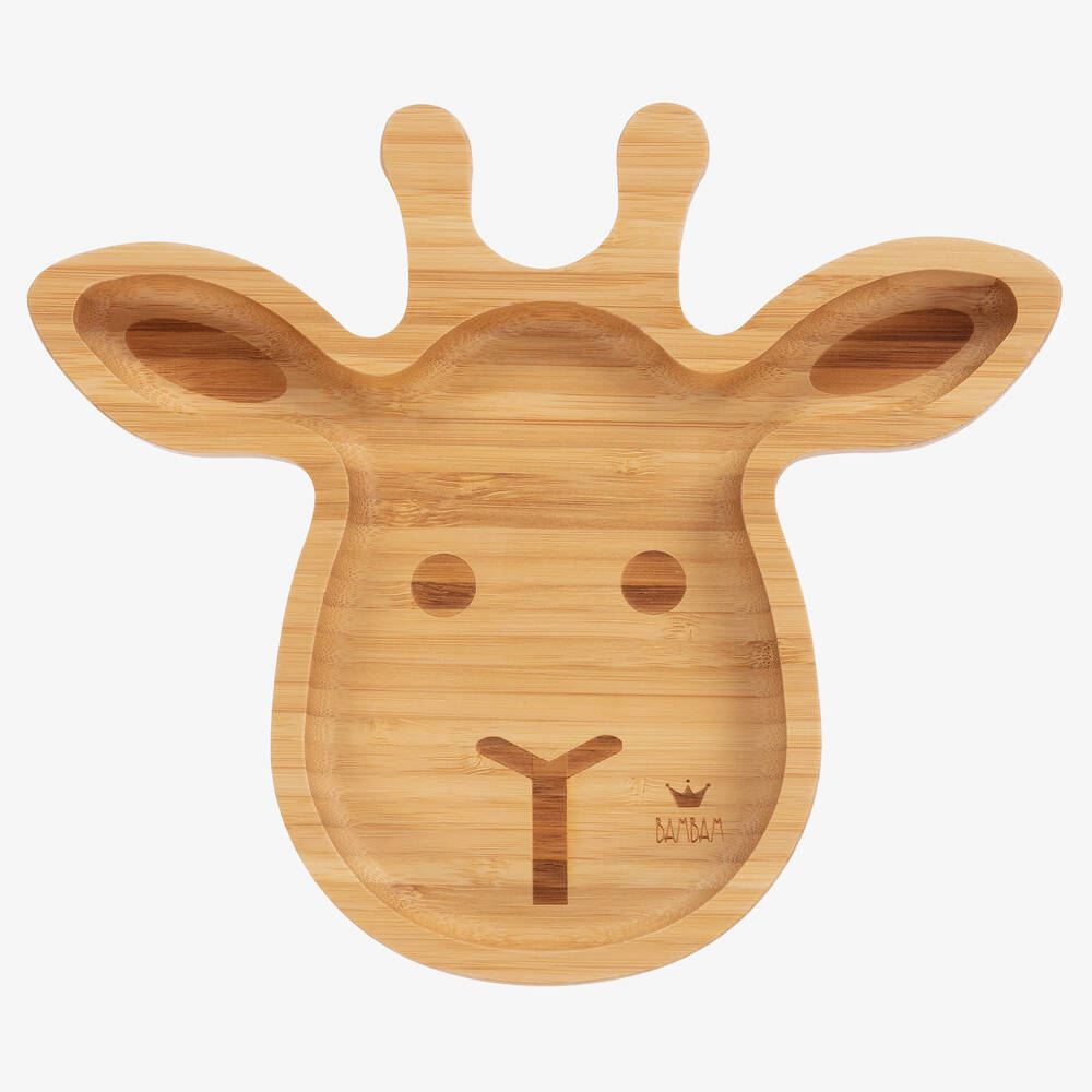 Bam Bam - Bambusteller im Giraffen-Design (22 cm) | Childrensalon