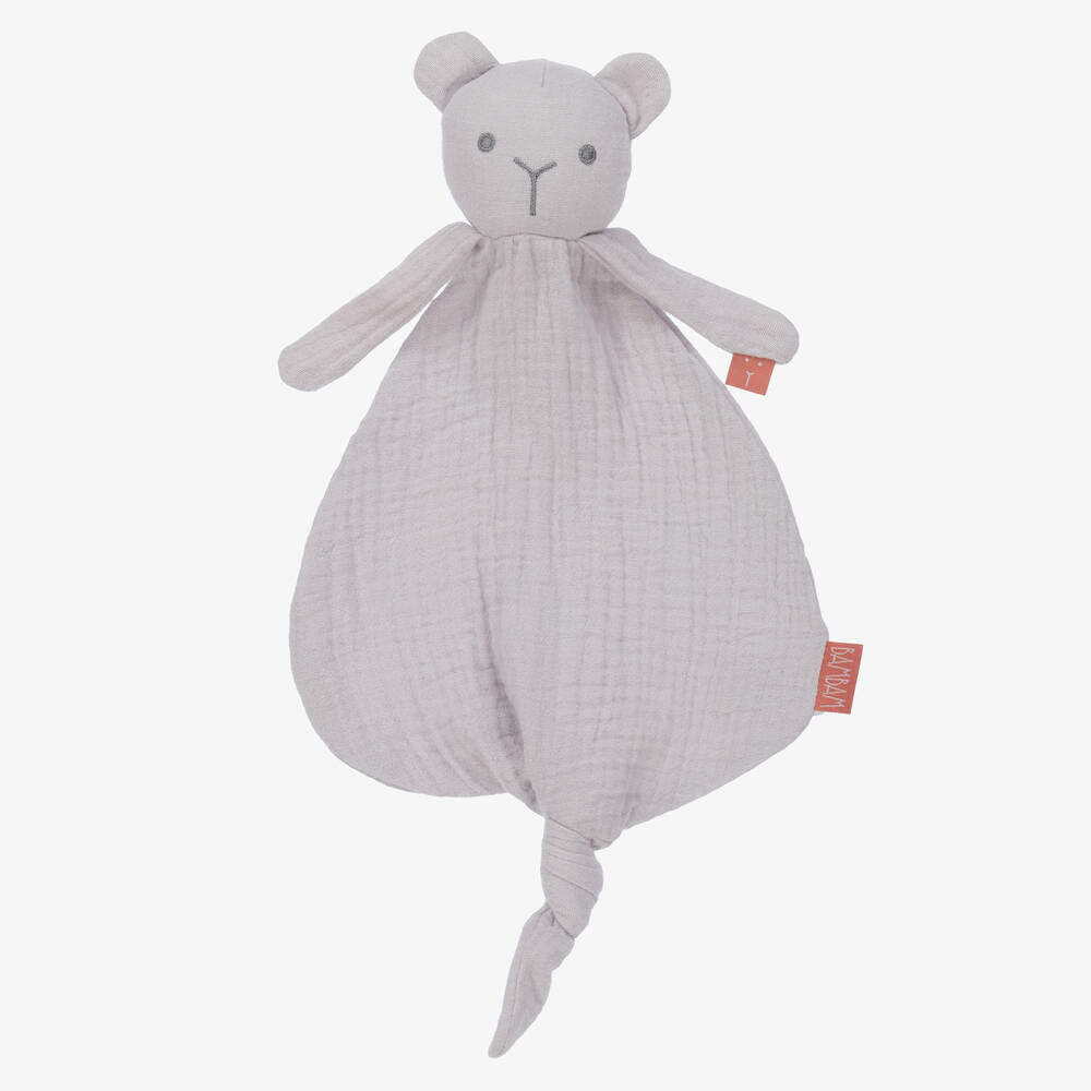 Bam Bam Sustainable-Grey Organic Cotton Doudou (32cm) | Childrensalon Outlet