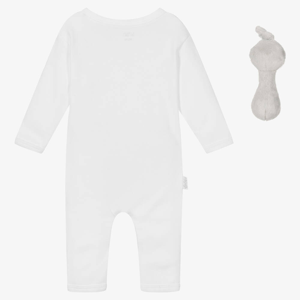 Bam Bam-Ivory Babysuit & Soft Toy Gift Set | Childrensalon Outlet