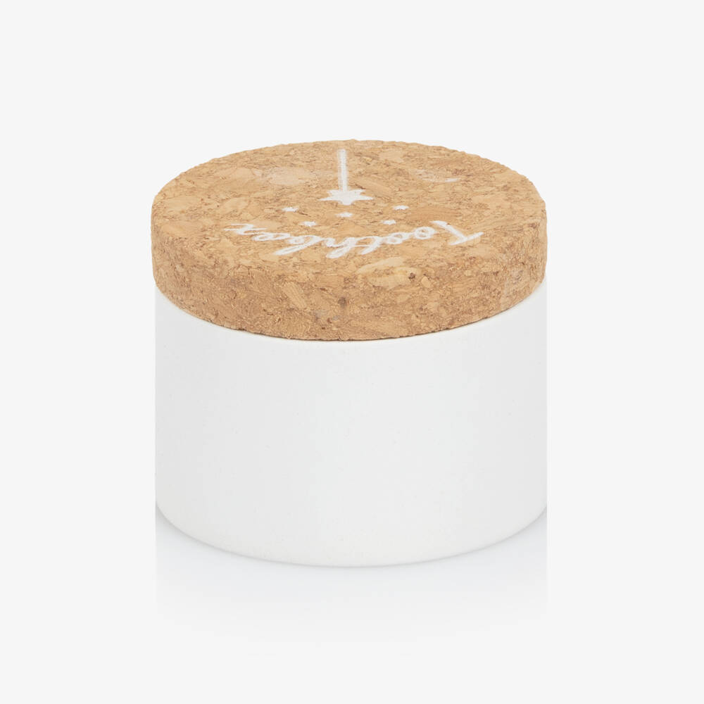 Bam Bam-White Ceramic Tooth Box with Cork Lid | Childrensalon Outlet