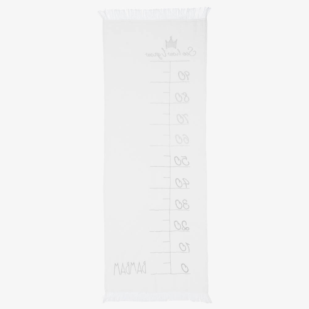 Bam Bam-White See How I Grow Towel (125cm) | Childrensalon Outlet