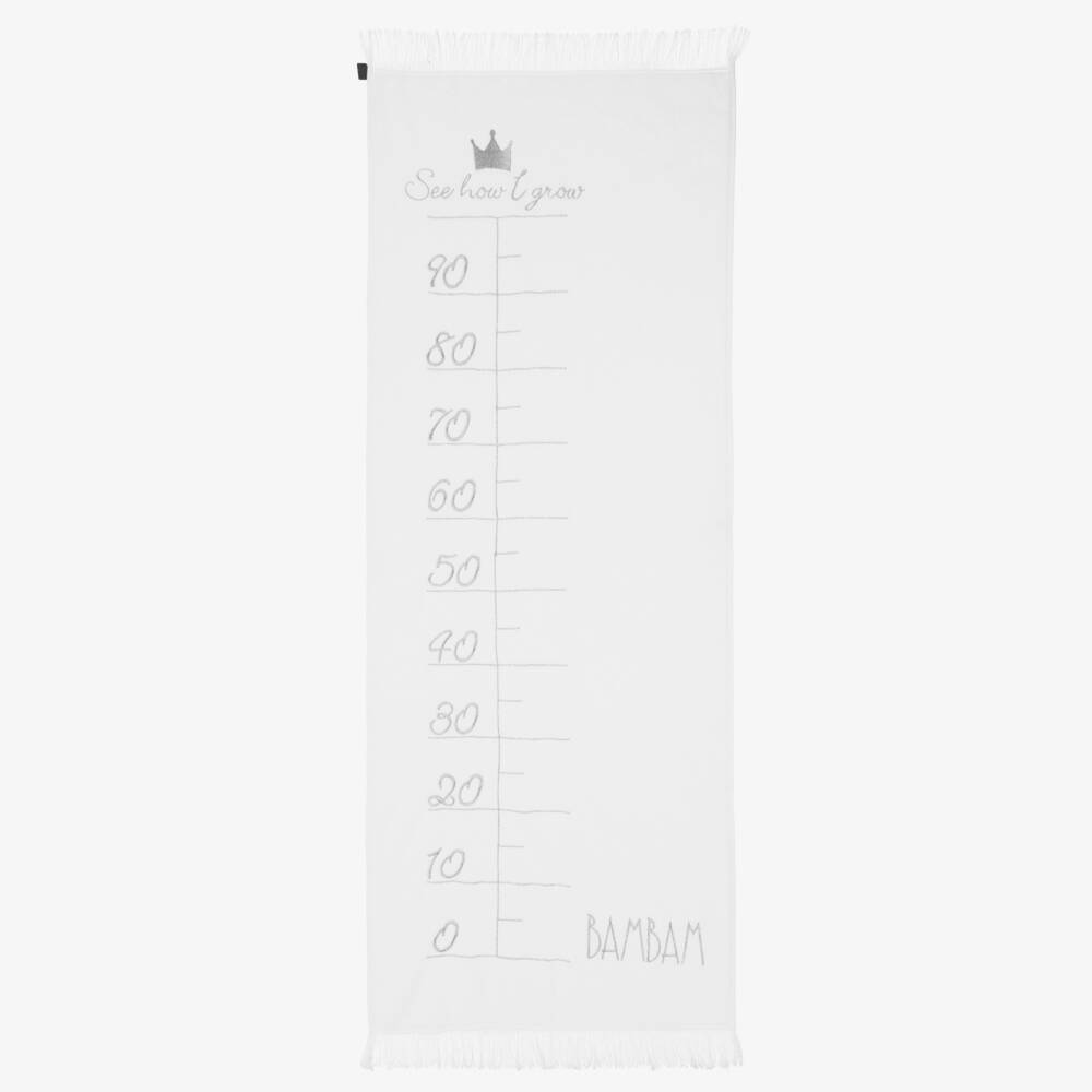 Bam Bam-White See How I Grow Towel (125cm) | Childrensalon Outlet