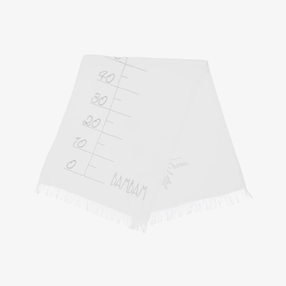 Bam Bam-White See How I Grow Towel (125cm) | Childrensalon Outlet