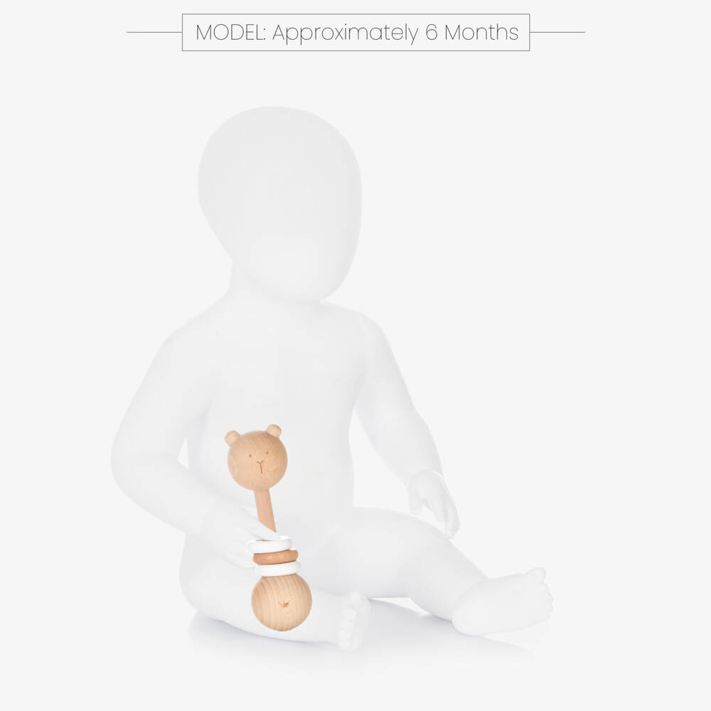 Bam Bam-Wooden Bear Rattle (15cm) | Childrensalon Outlet