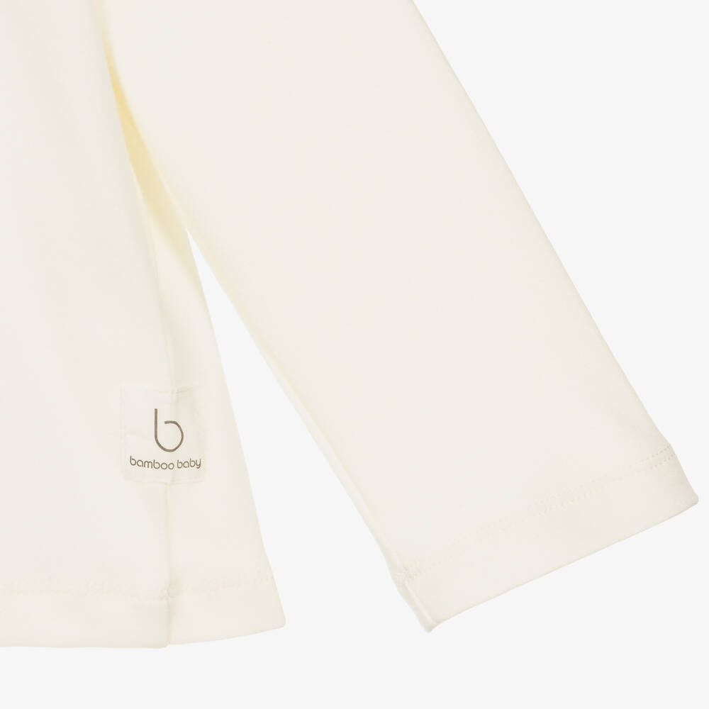 Bamboo Baby-توب قطن عضوي لون عاجي للبنات | Childrensalon Outlet