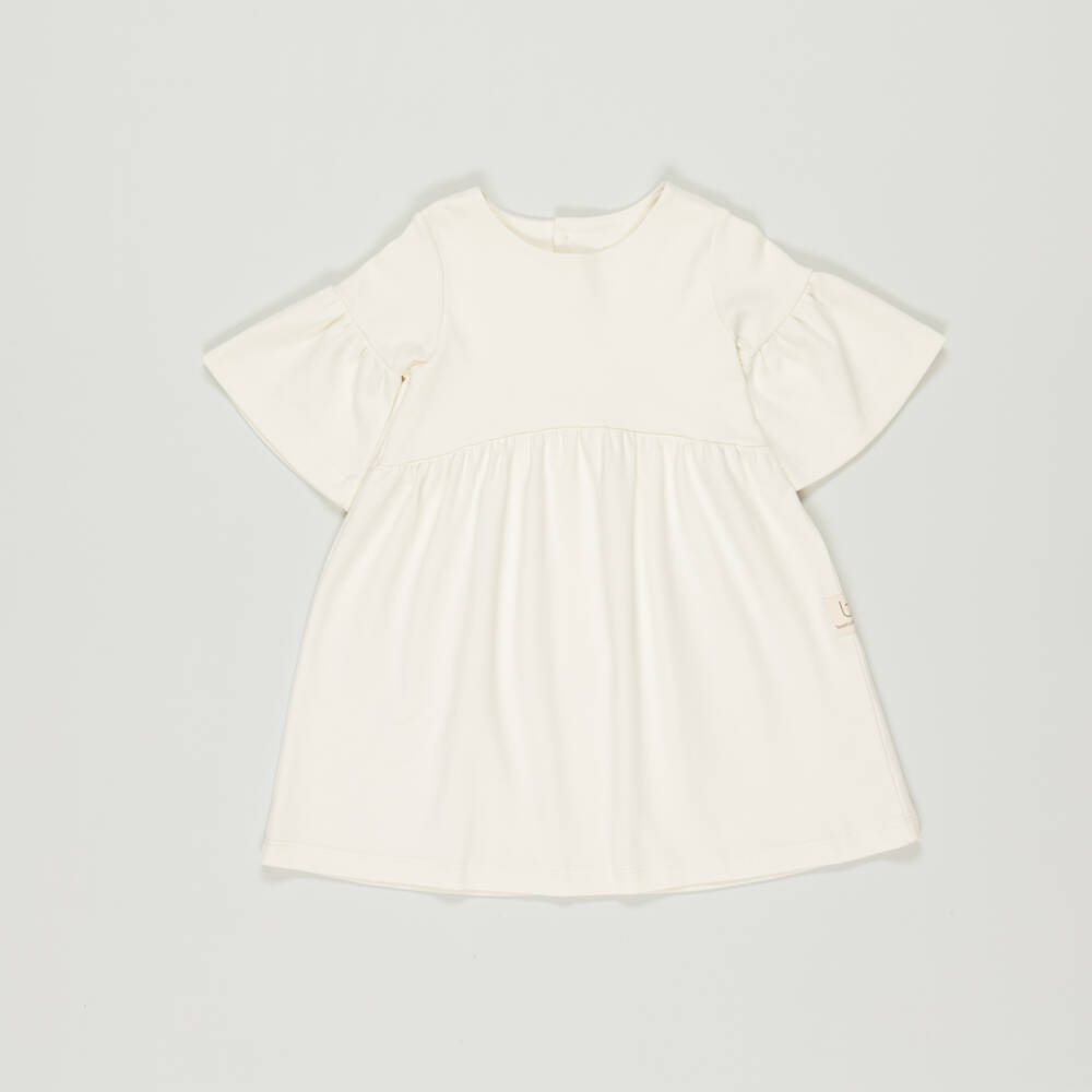 Bamboo Baby-Preloved Girls Ivory Organic Cotton Dress (1-2 years) | Childrensalon Outlet