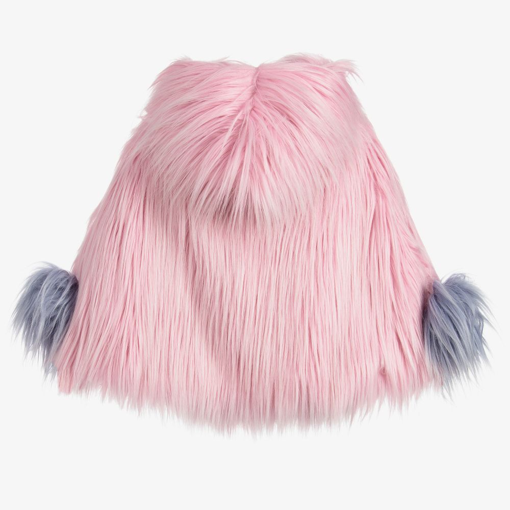 Bandits-Girls Pink Furry Cape  | Childrensalon Outlet