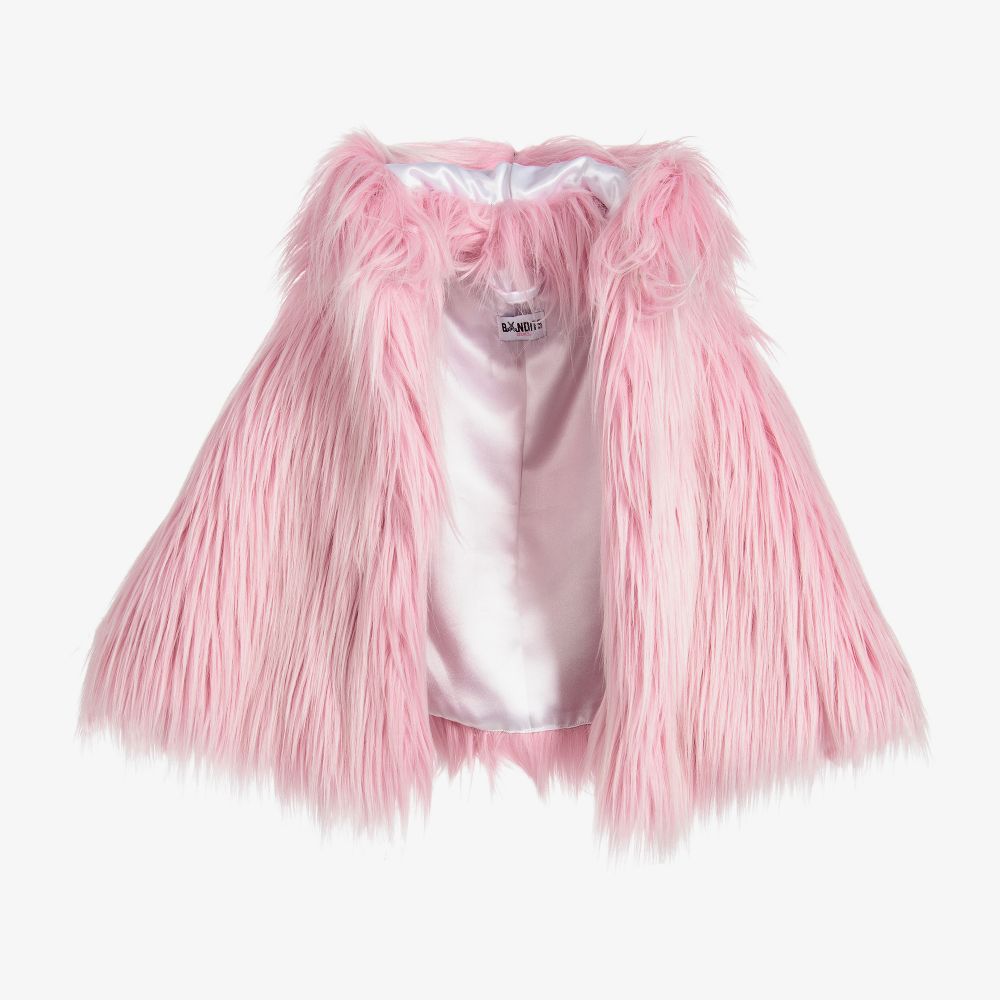 Bandits-Girls Pink Furry Cape  | Childrensalon Outlet