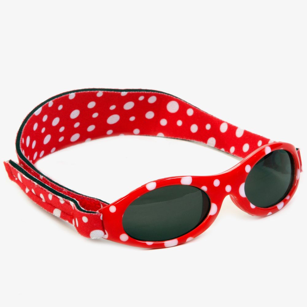 Banz - Lunettes de soleil à protection solaire à pois rouges | Childrensalon