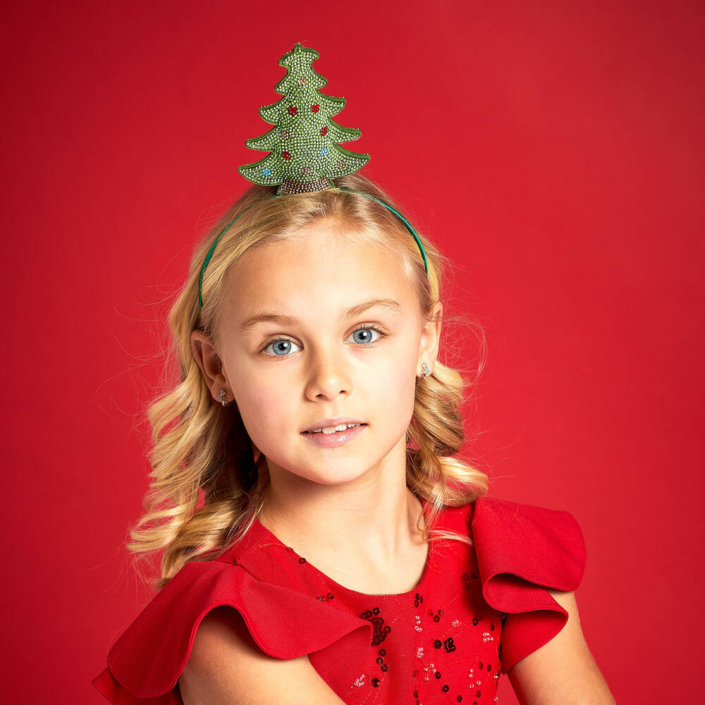 Bari Lynn-Green Christmas Tree Hairband | Childrensalon Outlet