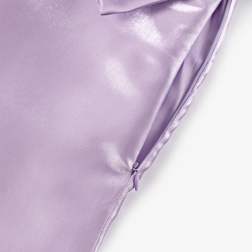 BCBGMAXAZRIA-Girls Glossy Lilac Satin Dress | Childrensalon Outlet