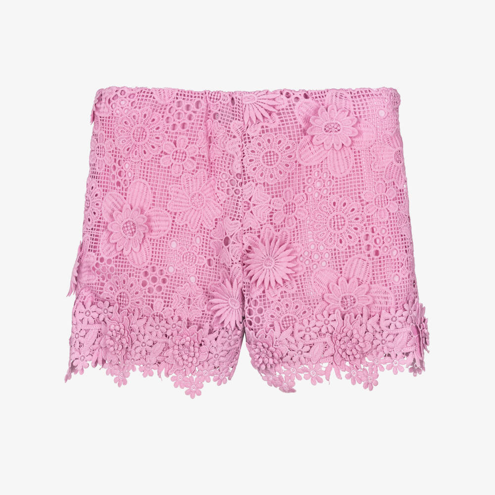 BCBGMAXAZRIA-Розовые кружевные шорты для девочек | Childrensalon Outlet