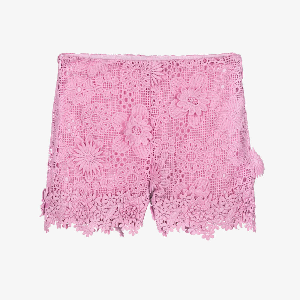 BCBGMAXAZRIA-Розовые кружевные шорты для девочек | Childrensalon Outlet