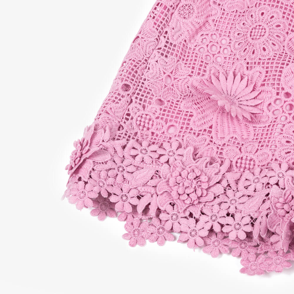 BCBGMAXAZRIA-Розовые кружевные шорты для девочек | Childrensalon Outlet