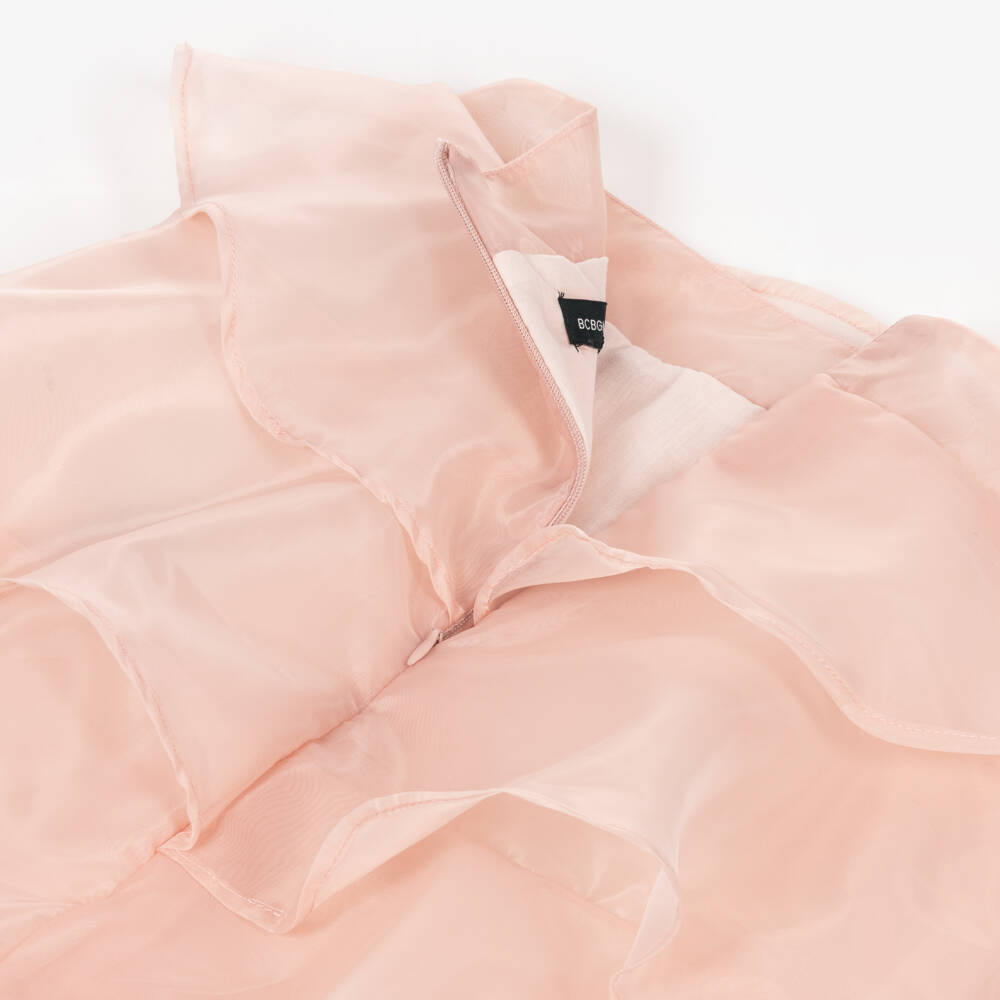 BCBGMAXAZRIA-Girls Pink Organza Tiered Ruffle Skirt | Childrensalon Outlet
