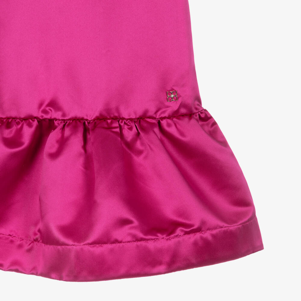 BCBGMAXAZRIA-Girls Pink Sequin Halter Neck Satin Dress | Childrensalon Outlet