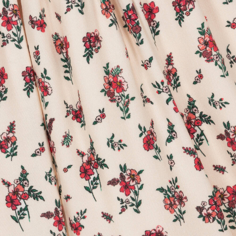 Beatrice & George-Baby Girls Ivory & Red Smocked Floral Dress | Childrensalon Outlet