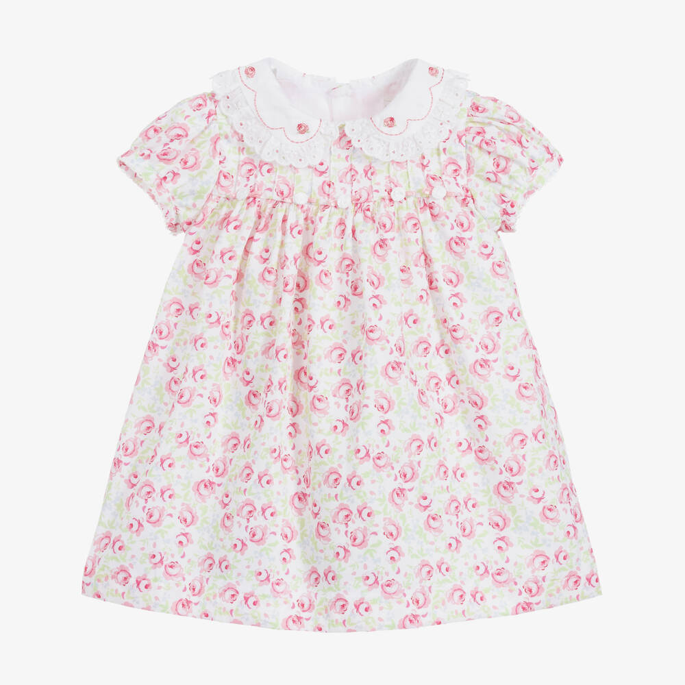 Beatrice & George-Розовое хлопковое платье с трусиками | Childrensalon Outlet
