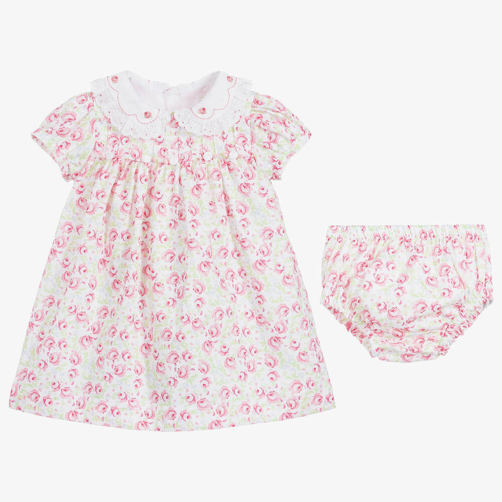 Beatrice & George-Розовое хлопковое платье с трусиками | Childrensalon Outlet