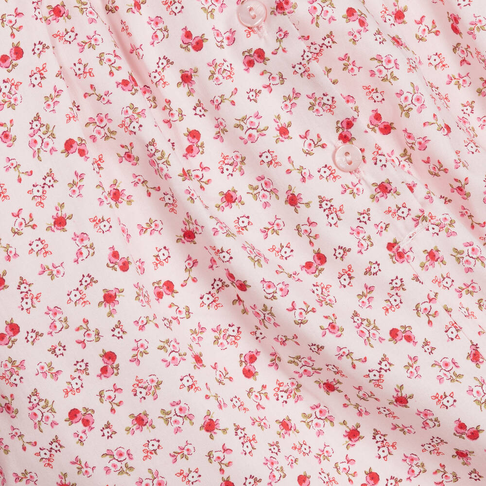 Beatrice & George-Розовое хлопковое платье с цветочным рисунком | Childrensalon Outlet