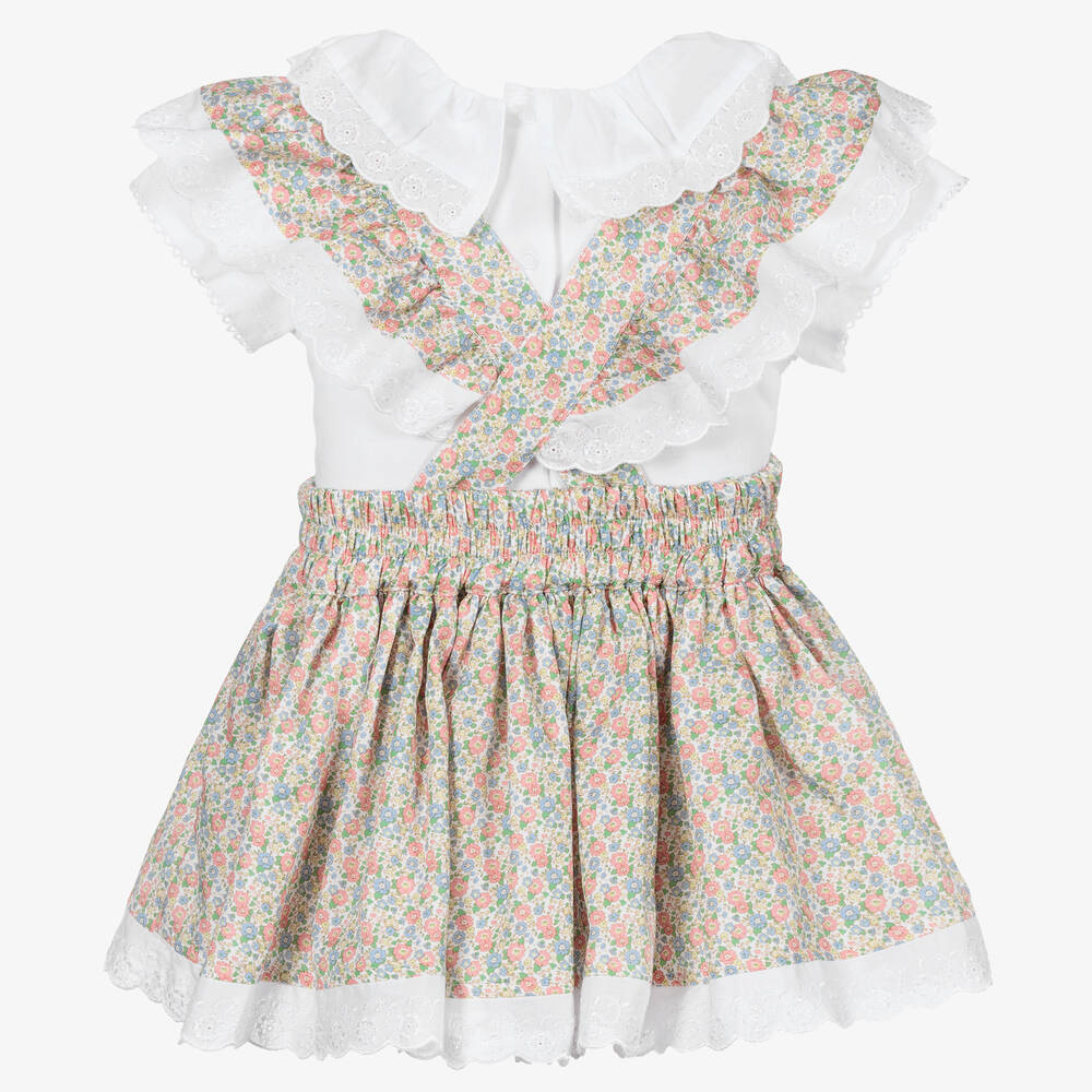 بياتريس آند جورج-طقم تنورة لون أخضر وزهري للبنات الرضع | Childrensalon Outlet