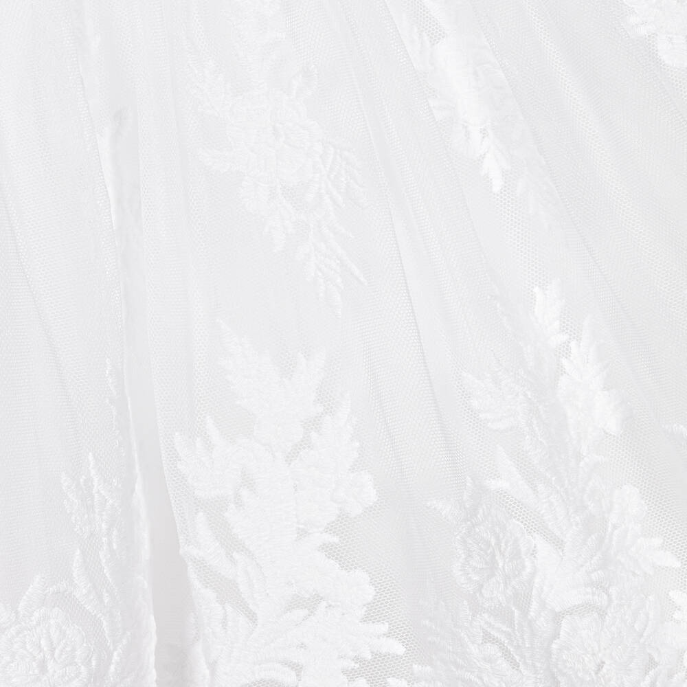 Beatrice & George-Белое платье из тюля с вышивкой для малышек | Childrensalon Outlet