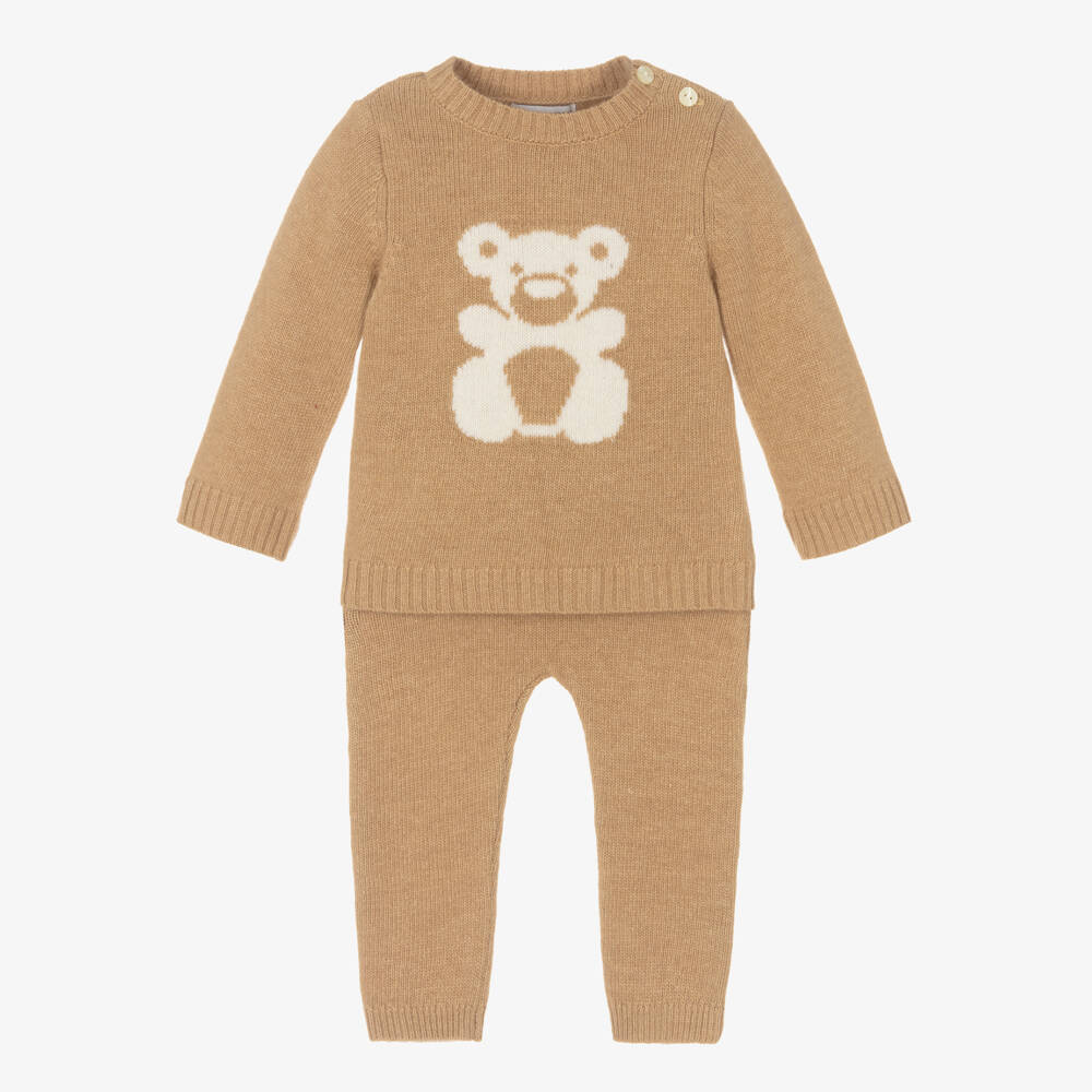 Beatrice & George-Boys Beige Wool Cashmere Set | Childrensalon Outlet