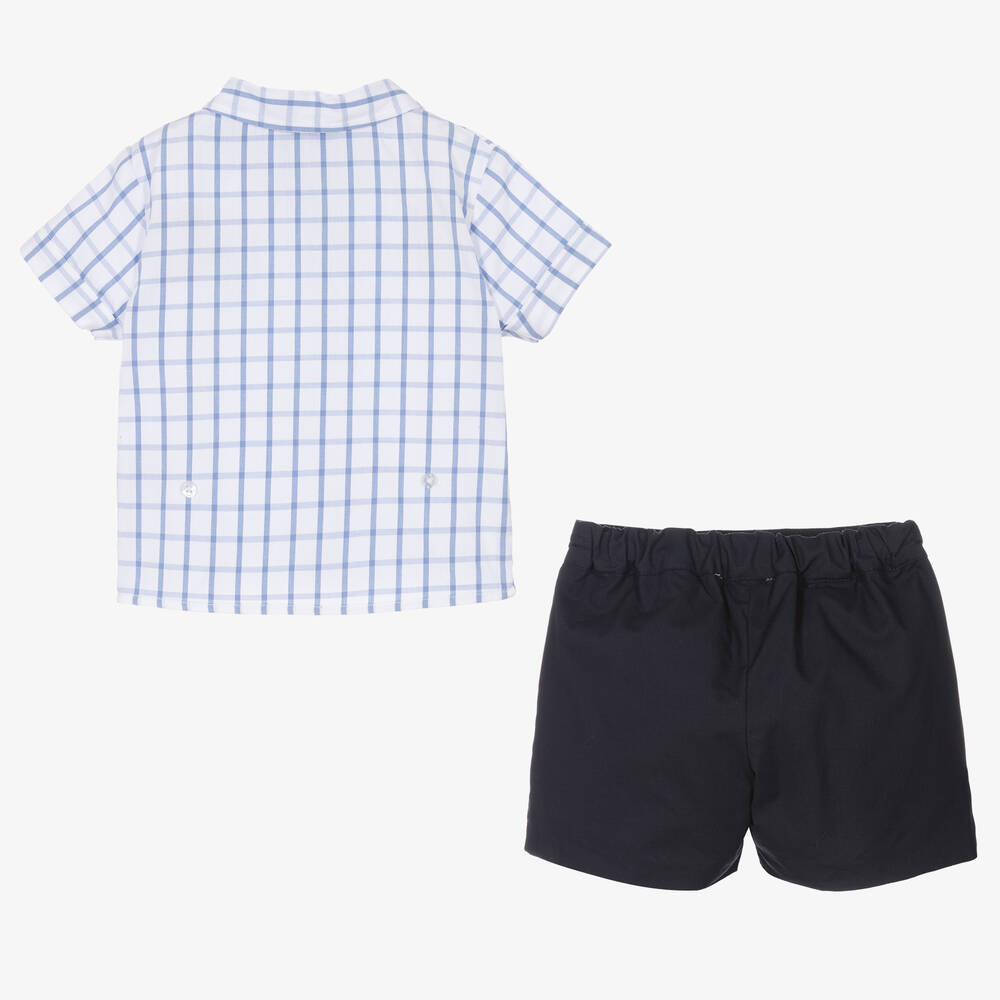 بياتريس آند جورج-بِدلة رسمية أطفال ولادي قطن لون أزرق | Childrensalon Outlet