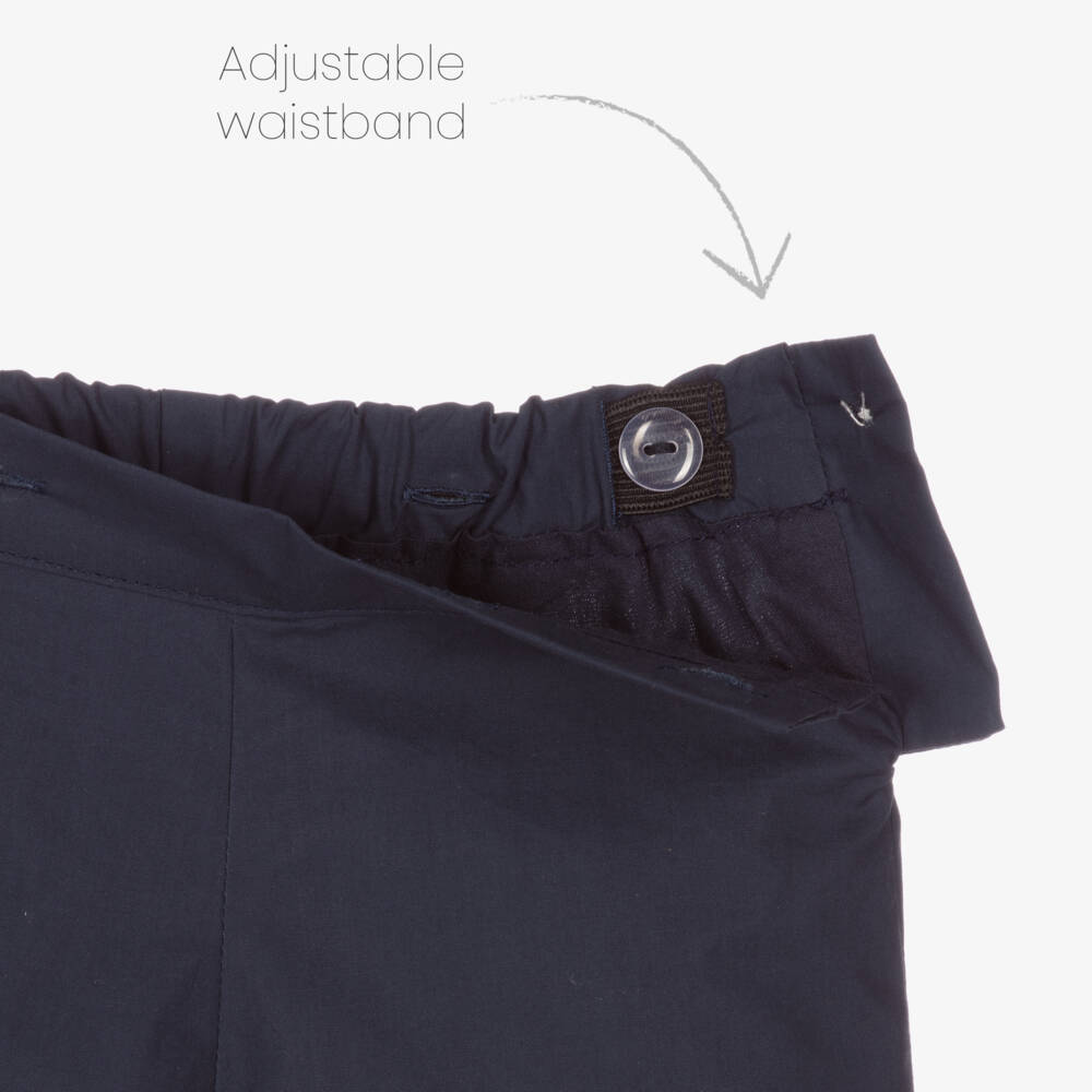 Beatrice & George-Boys Blue Cotton Sailor Buster Suit | Childrensalon Outlet